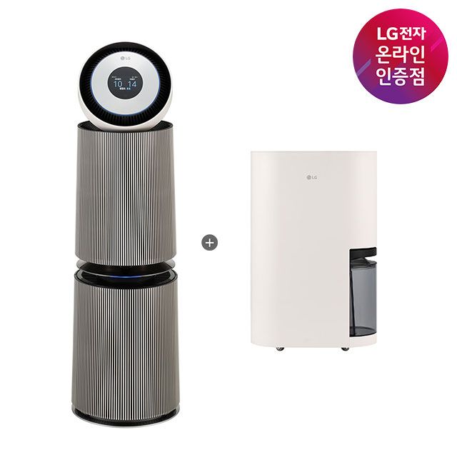 LG전자 LG 퓨리케어 AI 공기청정기 + 휘센 제습기 (AS335NSAC+DQ214MEGA)
