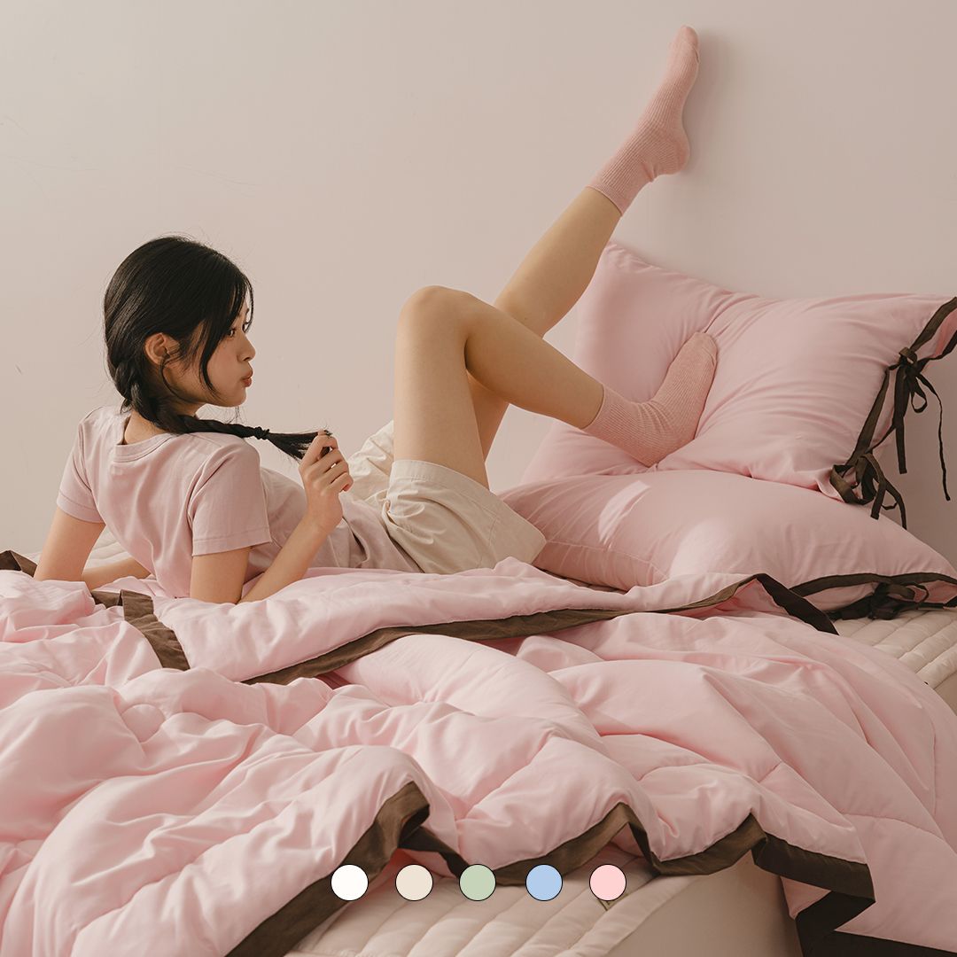 바자르 신상출시 구름촉감 시리얼 포인트라인 먼지없는 사계절 차렵이불세트 SS/Q 6컬러