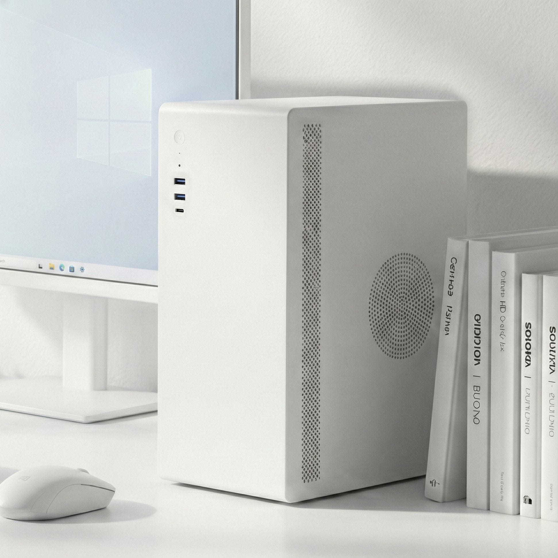 아싸컴 아싸컴 화이트 데스크테리어 사무용컴퓨터