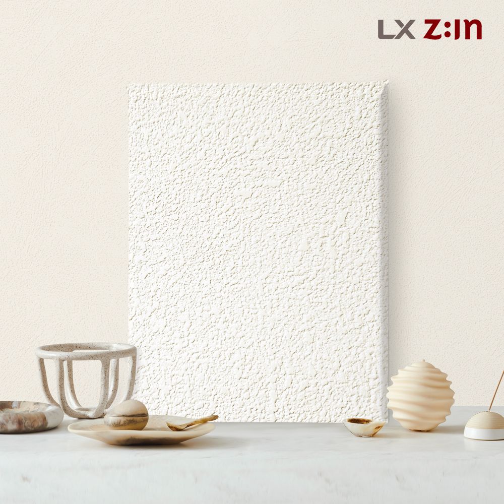 LX Z:IN 실크벽지 베스트 82600-01 양각 회벽 화이트 1롤 5평 셀프도배 풀바른벽지 아리나데코