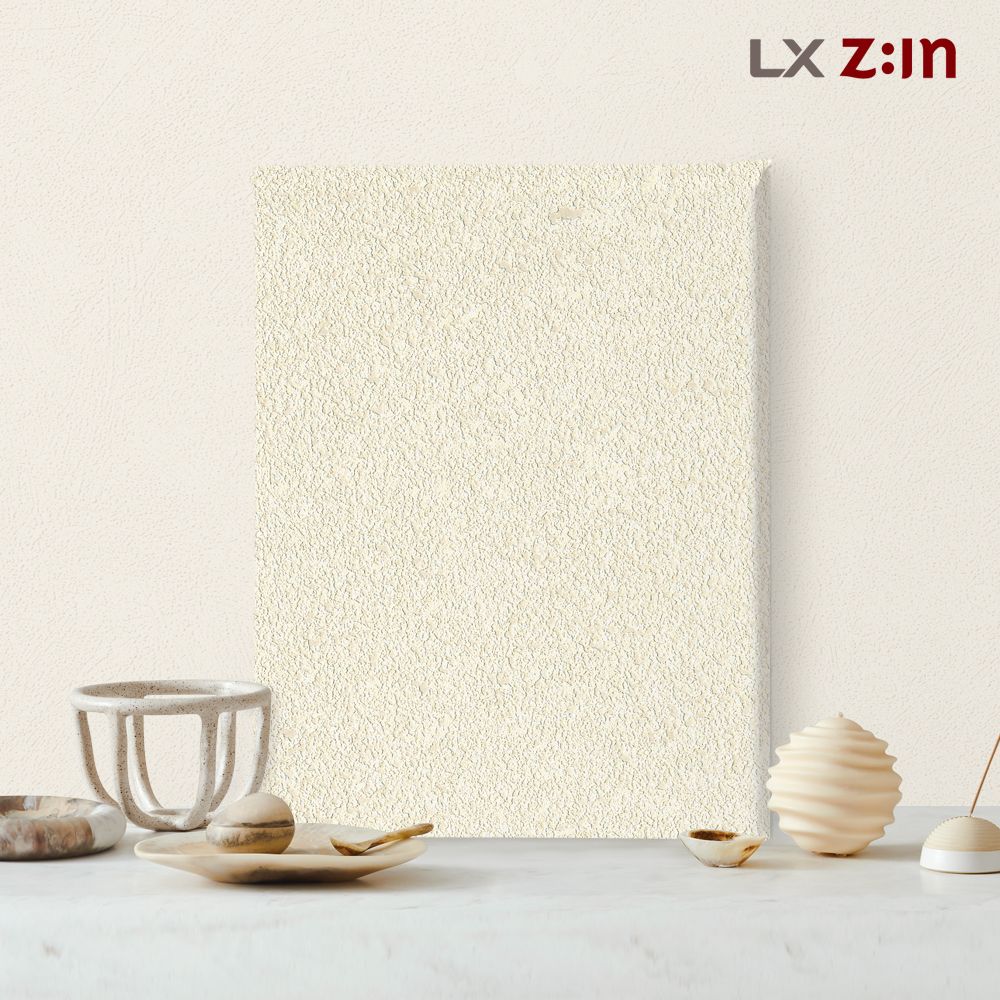 LX Z:IN 실크벽지 베스트 82600-02 양각 회벽 안도 크림 1롤 5평 셀프도배 아리나데코