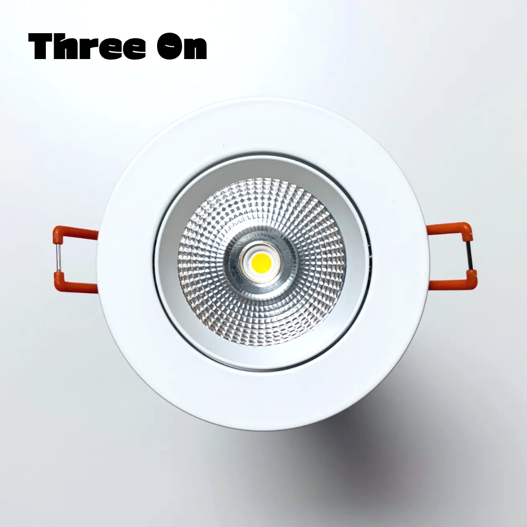 쓰리온 발명특허 LED COB 3인치 8W 조명 플리커프리 잔광현상제거