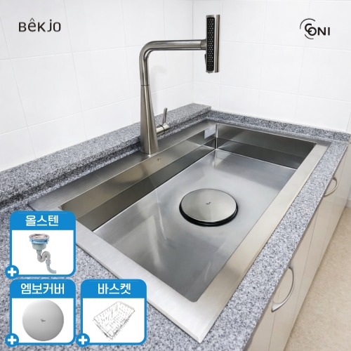 [오늘출발] [신상품] 백조씽크 고니8630 사각 싱크볼 엠보 ECNRW8630 리폼볼 주방 씽크볼 싱크대 교체