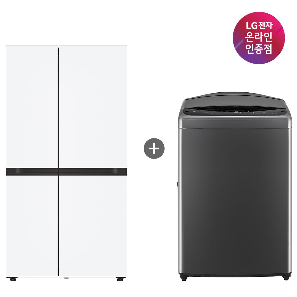LG전자 LG AI 오브제컬렉션 냉장고 + LG 통돌이 (S836MQQ012 + T19MX8A)