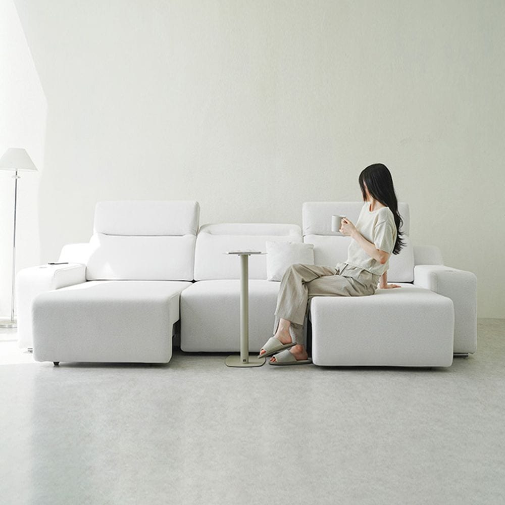 [신상품] DF동서가구 리모컨 증정 이모션 슬라이딩 무빙 패브릭 리클라이너 4인 소파