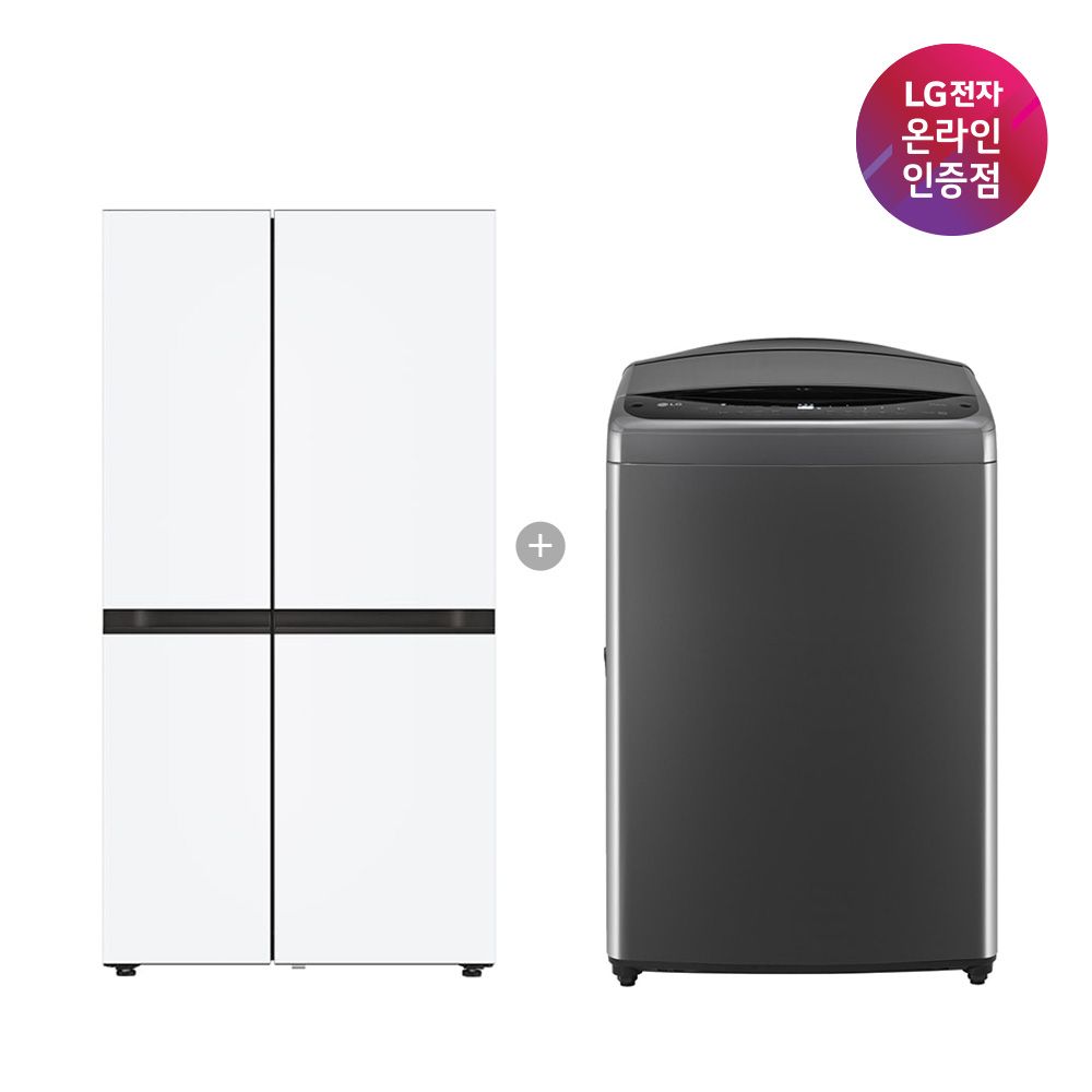 LG전자 LG 디오스 AI 양문형 냉장고 + 통돌이 세탁기 S836MQQ012 + T19MX8A