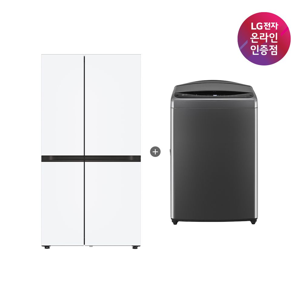LG전자 LG 디오스 AI 양문형냉장고 + LG 통돌이세탁기(S836MQQ012 + T19MX8A)