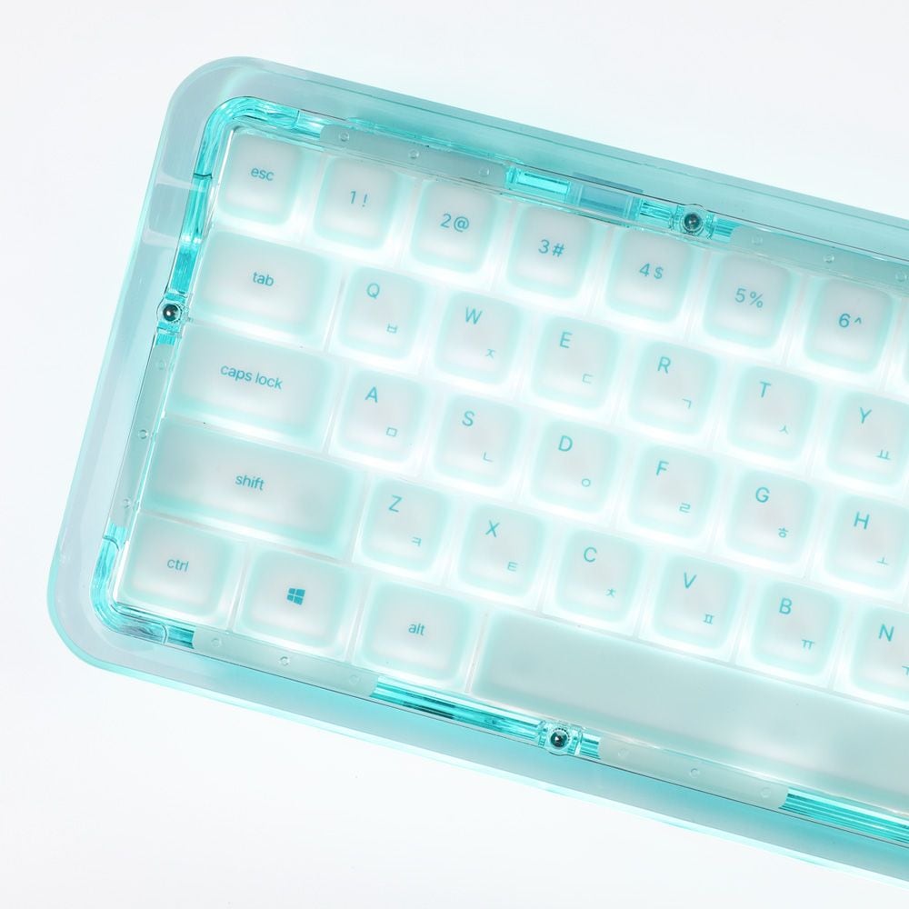 몬스타기어 말랑 민트 푸딩 젤리 한글 실리콘 포인트 체리 반투명 투명 키캡