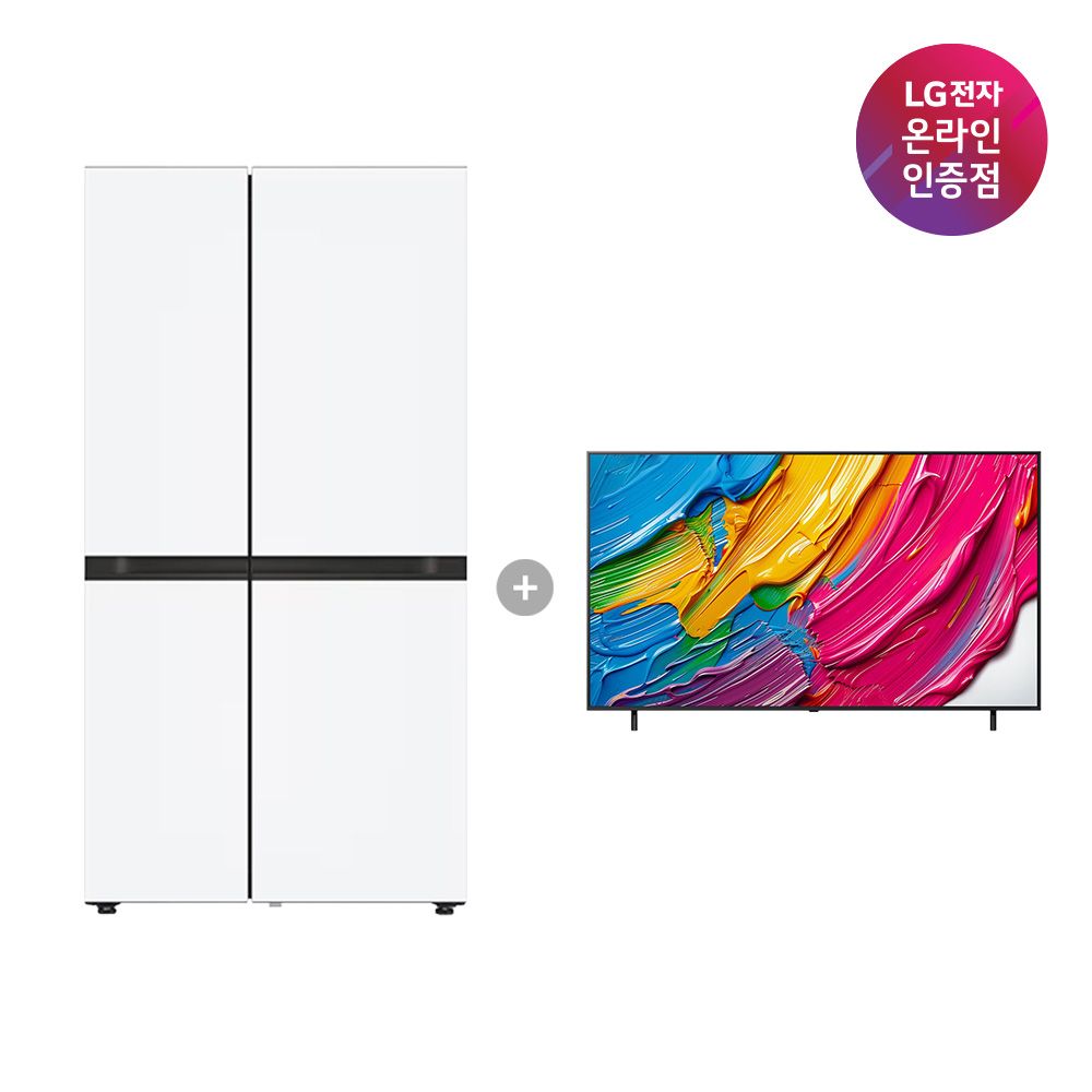 LG전자 LG 오브제컬렉션 냉장고+QNED TV (S836MQQ012 + 65QNED75AEA)