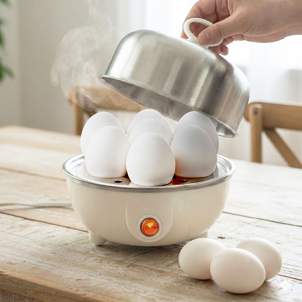 에버튼하우스 올스텐 에그쿠커 SUS304 EHHX-EG53C 멀티 전기 찜기 계란찜기