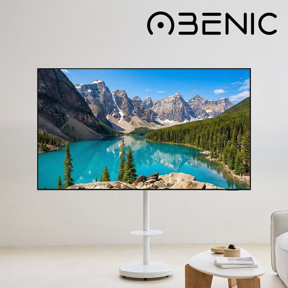 오베닉 오베닉 이동식 스탠드 대형 거치대 삼성 LG 이젤형 TV 모니터 삼탠바이미 티비 무타공