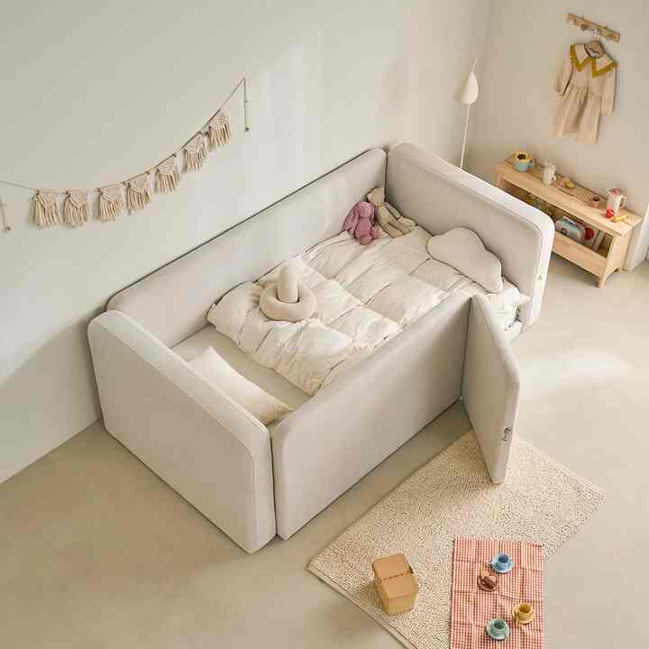 Bean デイベッド アクアテックス ファブリック キッズベッドフレーム［3種・2サイズ］