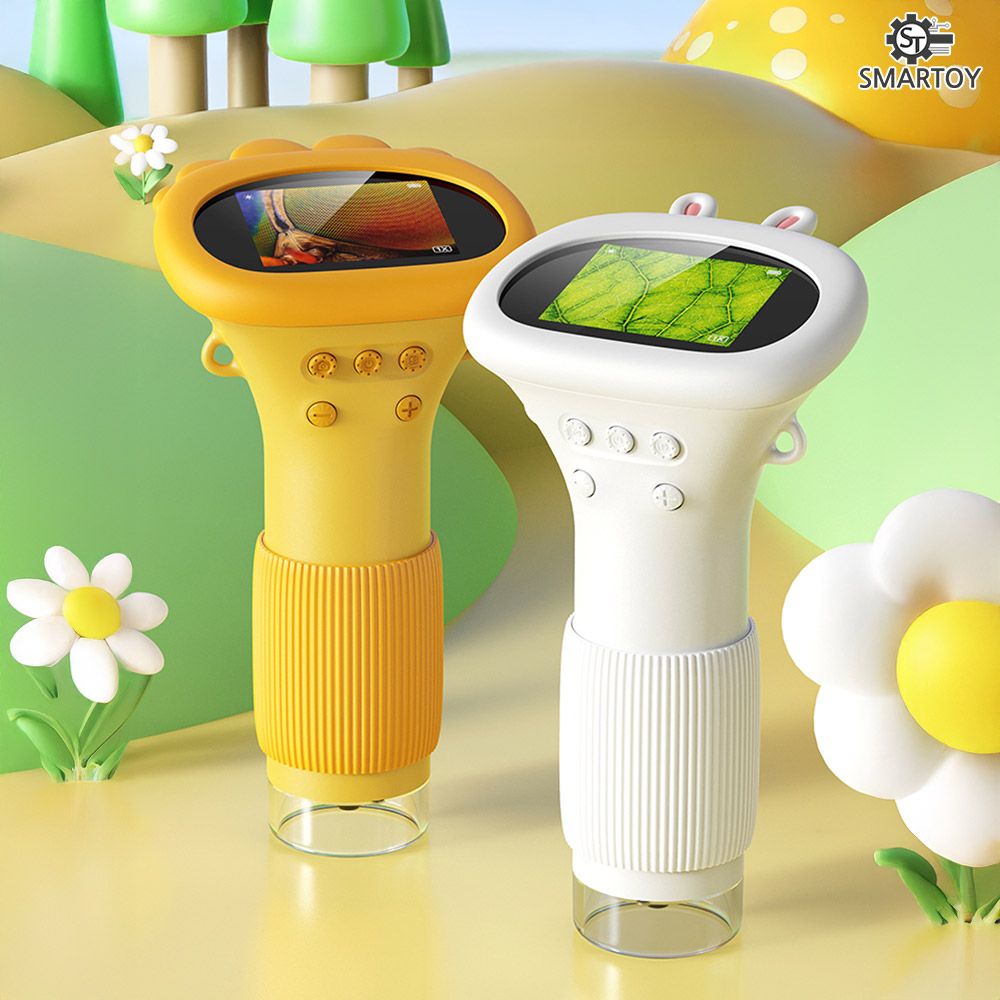 스마토이 어린이 현미경 스크린 전자 디지털 휴대용 광학 1000배