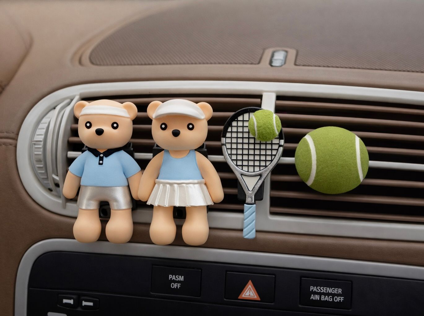 루즈델솔 테니스 커플 곰돌이 4종세트 석고방향제 차량용방향제 새차선물 마그넷 방향제 답례품추천