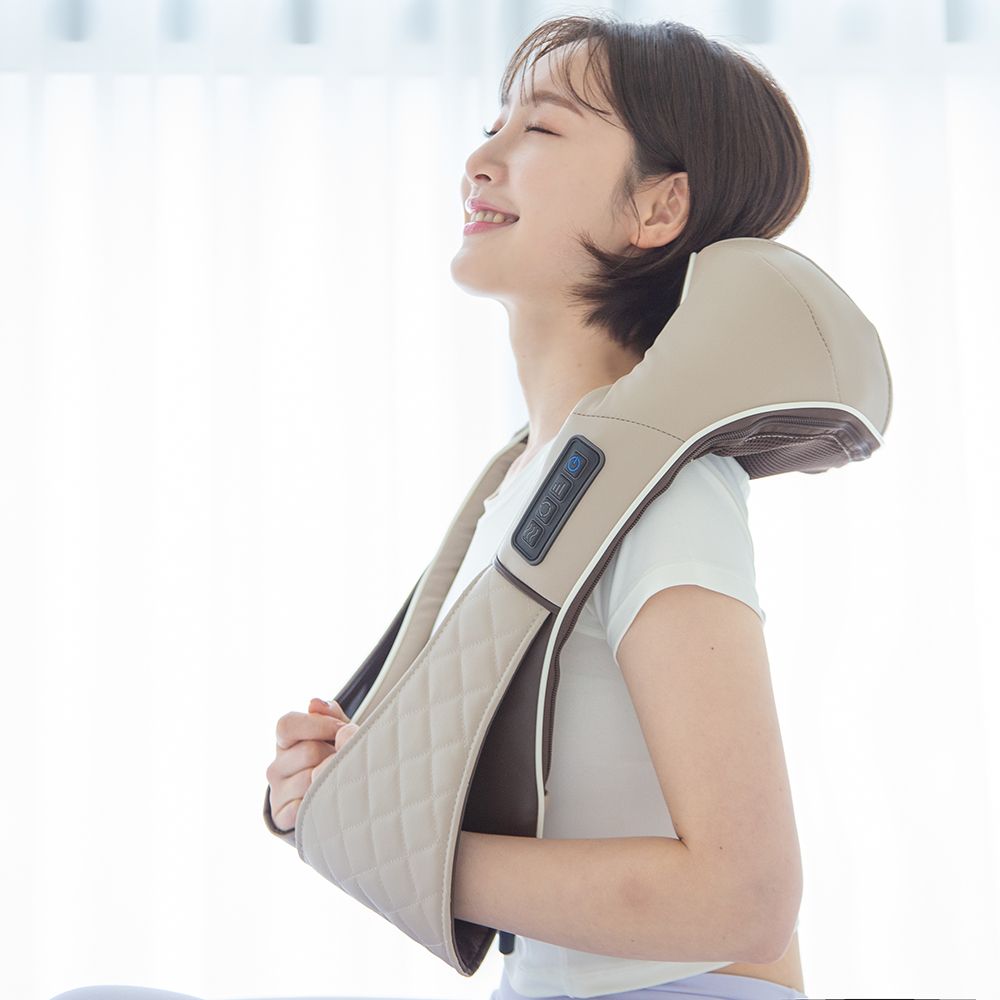 휴플러스 목 어깨 마사지기 Cordzero-750 승모근 온열 무선 허리 안마기