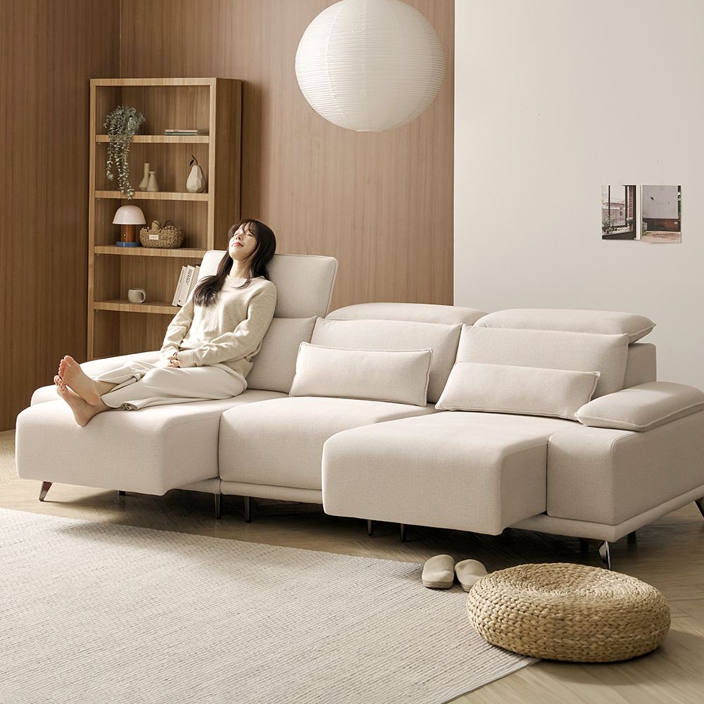 보니애가구 아틀란 블리넌 패브릭 3세대 리클라이너 쇼파 슬라이드 무빙 모션 소파 4인용 