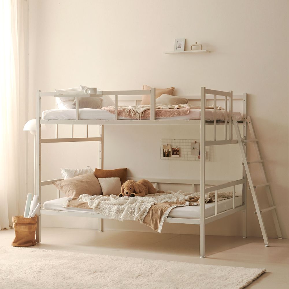 플라망 업다운 높이조절 철제 이층침대 Q 사다리 