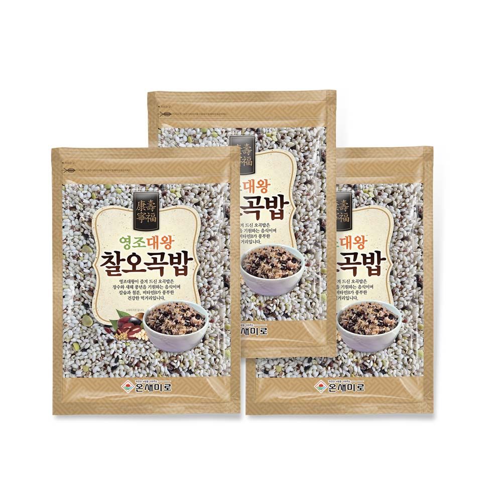 더프레시 곡물마켓 국내산 오곡밥 500g x 3 잡곡밥