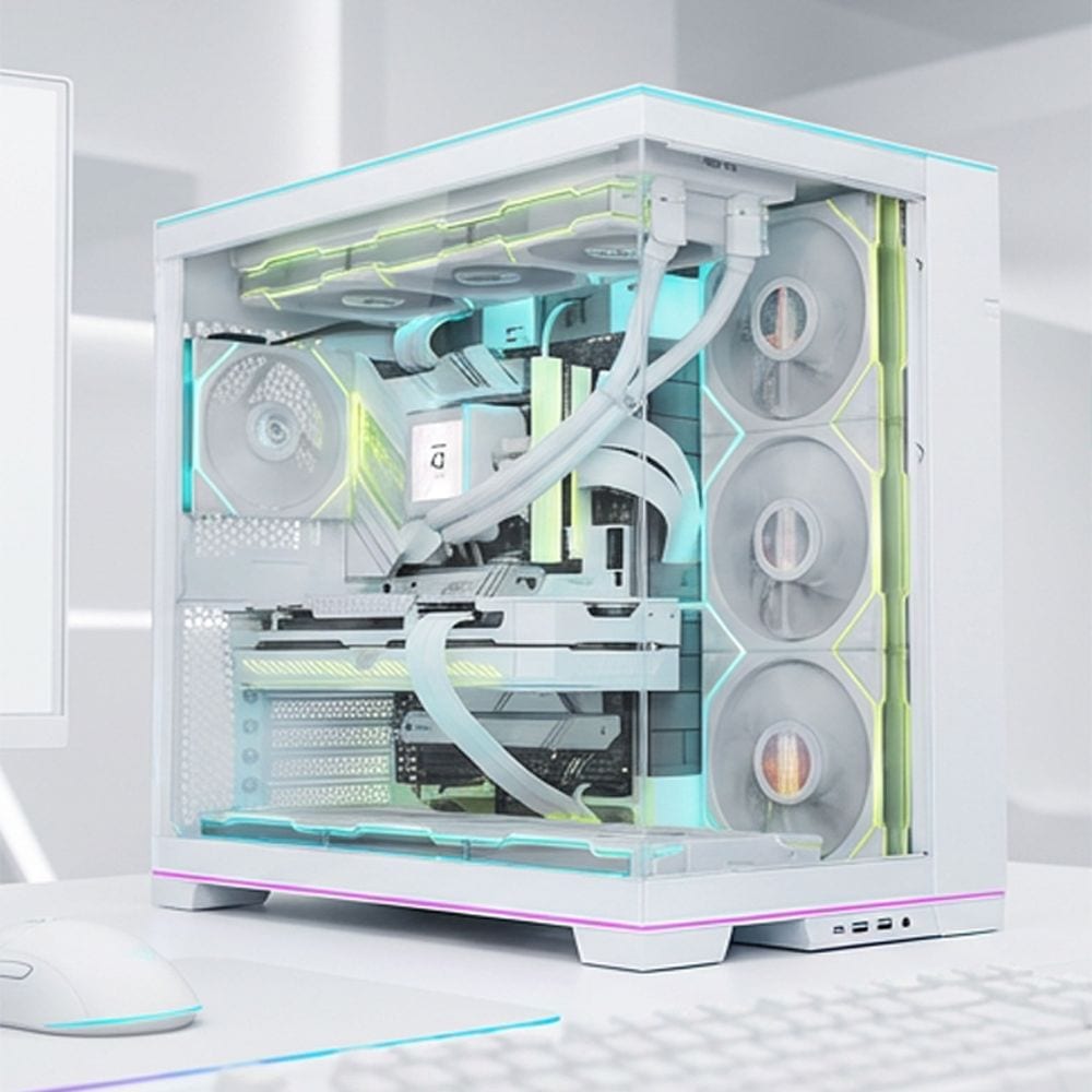 서린컴퓨터 9800X3D_RAM 32GB_리안리 EVO RGB 화이트 게이밍 반본체PC