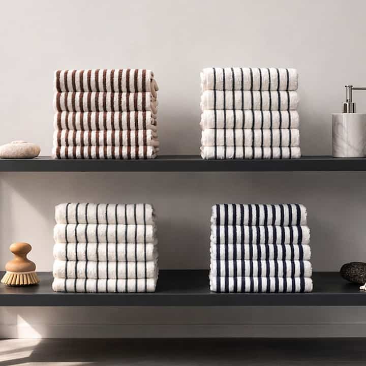 30's 170g Hotel Towel ストライプ タオル 10枚セット［4色］