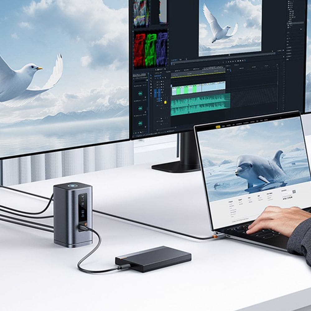 베이스어스 도킹스테이션 USB 허브 노트북 멀티 포트 C타입 11포트 스페이스메이트