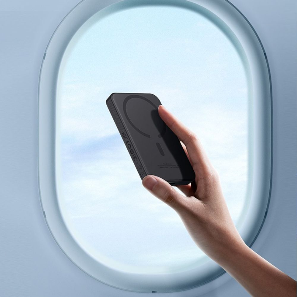 베이스어스 맥세이프 보조배터리 무선 고속 충전 20W 5000mAh, 화이트