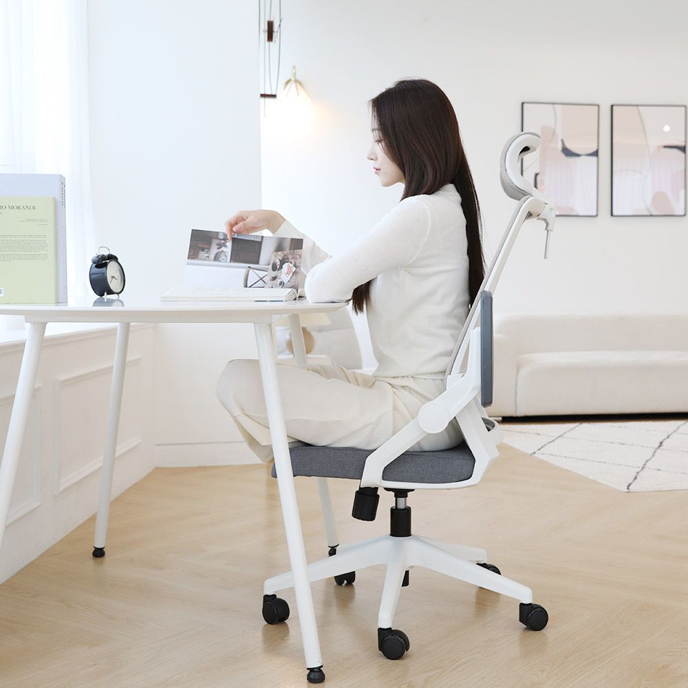 린백 LB221HA 편한 양반다리 컴퓨터 학생 사무용 높이조절 팔걸이 메쉬 요추 책상 의자 