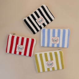 Recipe 니트 카드 파우치 동전 지갑 (4 colors)