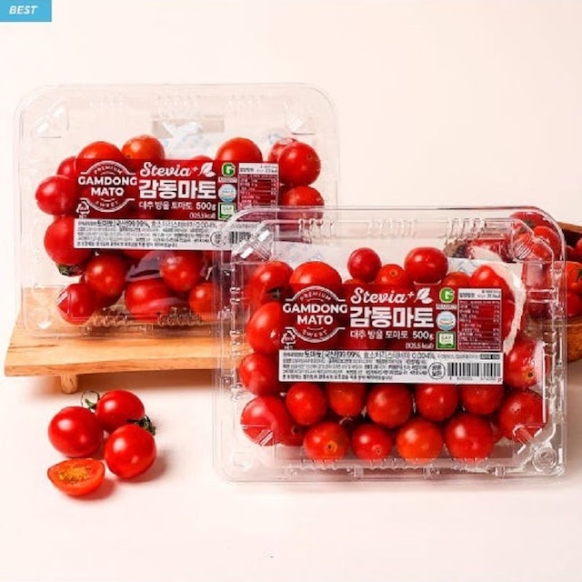 [신규입점] 감동마토 스테비아 대추방울토마토 500g X 3팩 외 2팩 / 4팩 구성