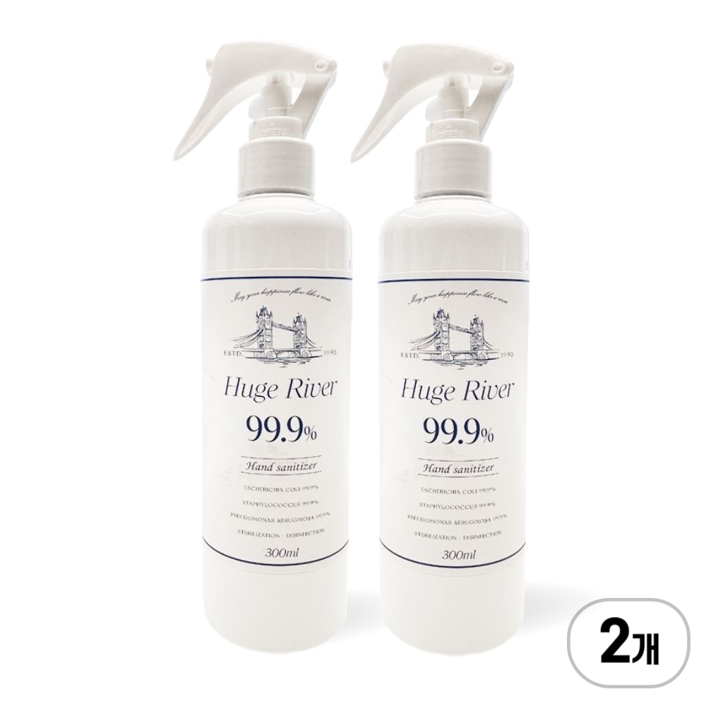 휴즈리버 살균 소독용에탄올 식물성 에틸알코올 스프레이 세니타이저 손소독제 300ml