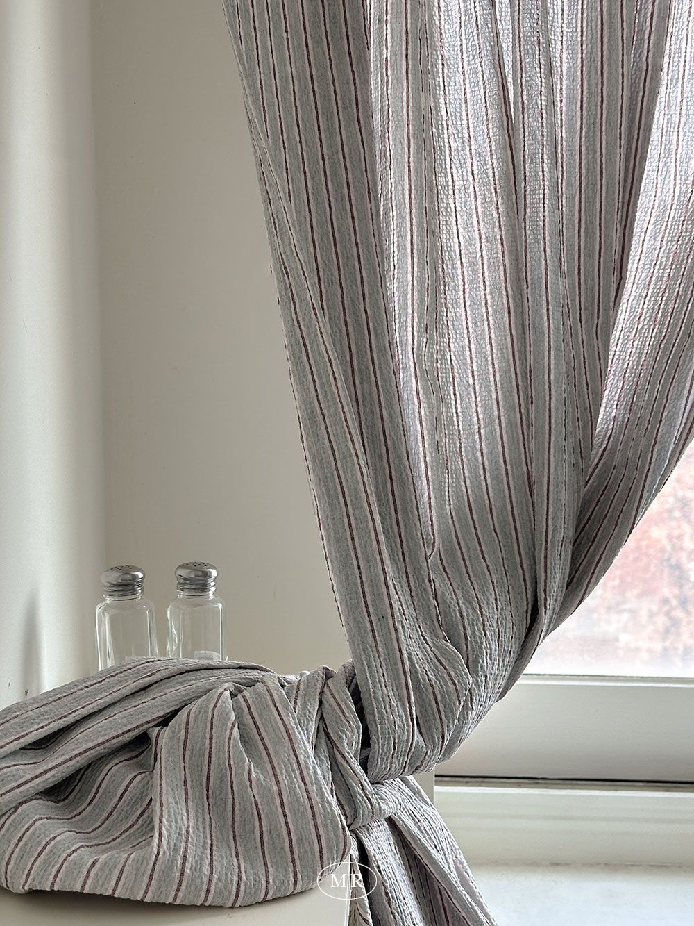 마이루미 빈스 스트라이프 커튼 (그레이) 2type 6size