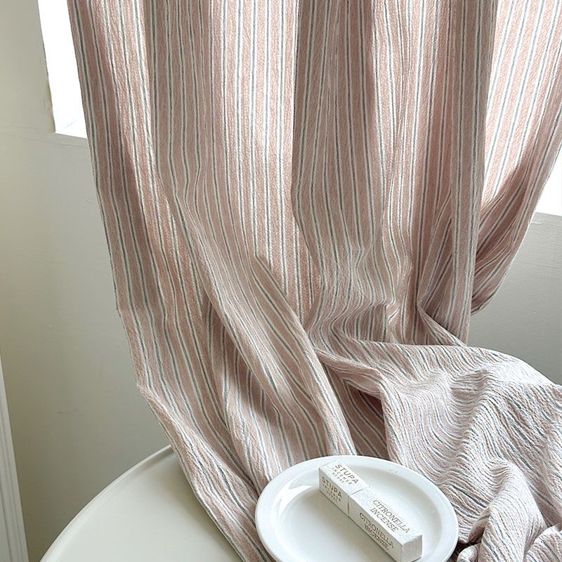 마이루미 빈스 스트라이프 커튼 (베이지오렌지) 2type 6size