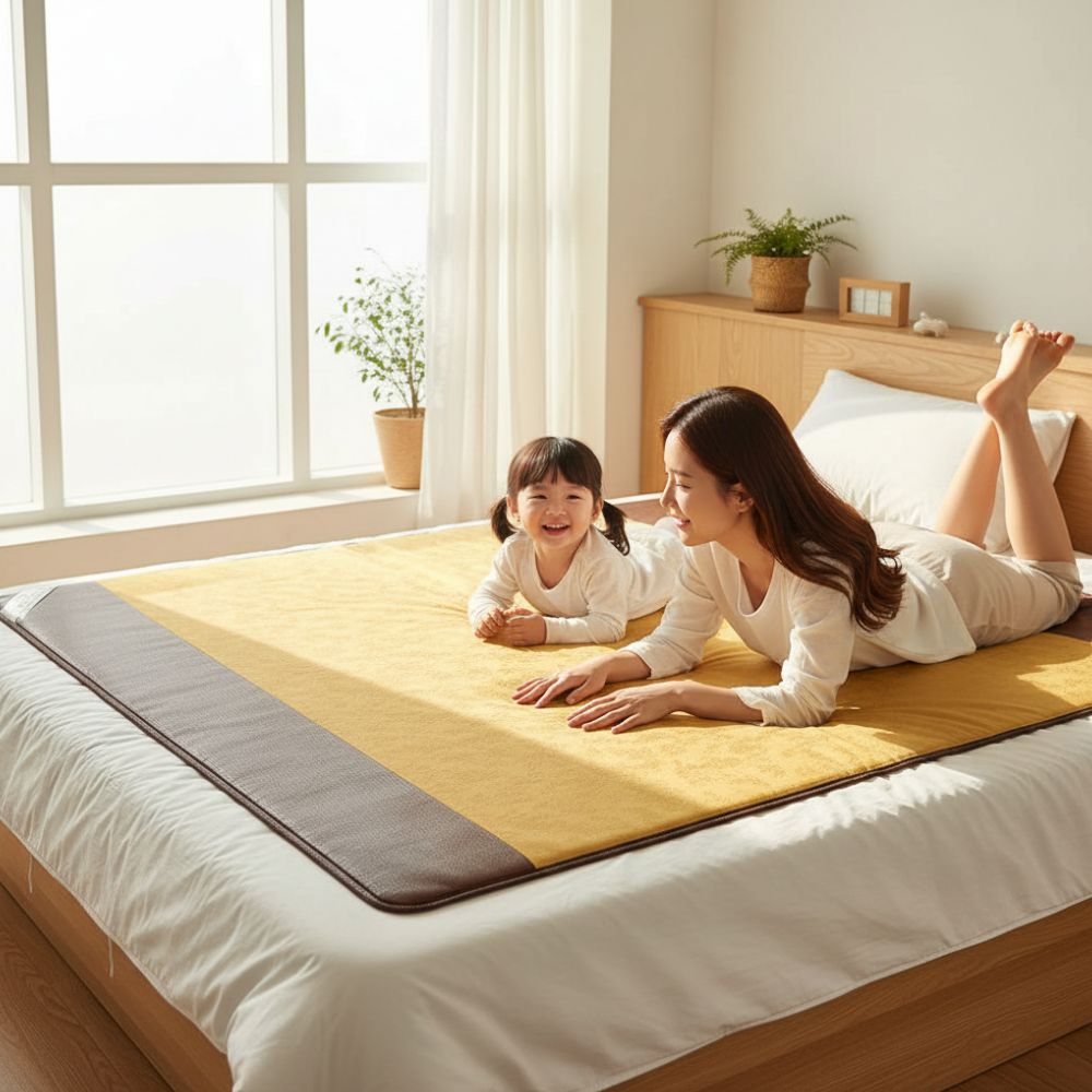 3H한일온열기 한일온열기 악어매화 퀸 분리난방 그래핀 탄소 카본 전자파안심 2인 두꺼운 전기 매트