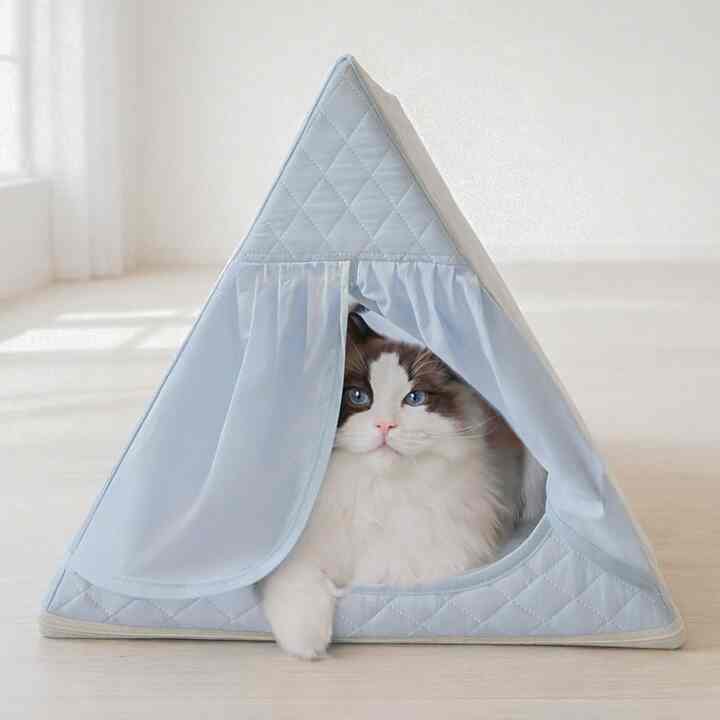 パステルカラー爪とぎ付きキャットハウス［3色］