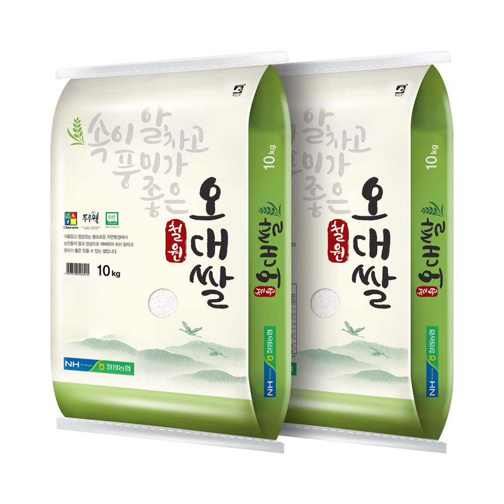 더프레시 25년산 철원농협 철원오대쌀 10kg+10kg 상등급