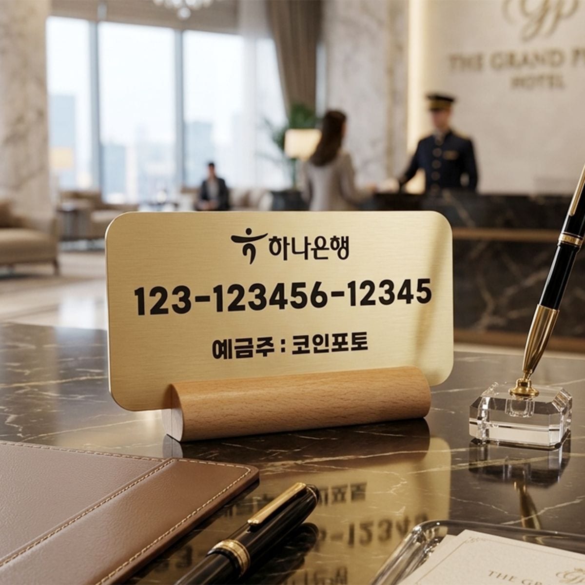 코인포토 골드 계좌번호 와이파이 QR 안내판 - 계좌이체 통장번호 wifi 비밀번호 큐알코드 표지판