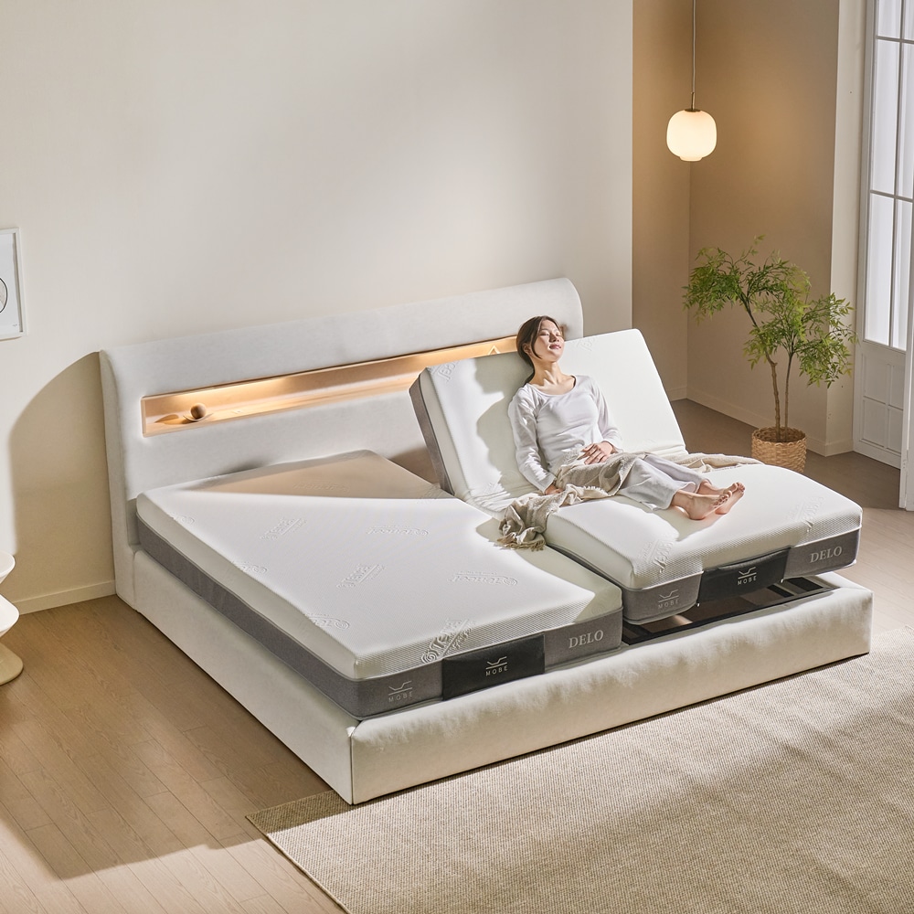 모베모션베드 모베 아다지오 트윈 TW 모션베드 더블싱글 전동침대 메모리폼 매트리스 세트 