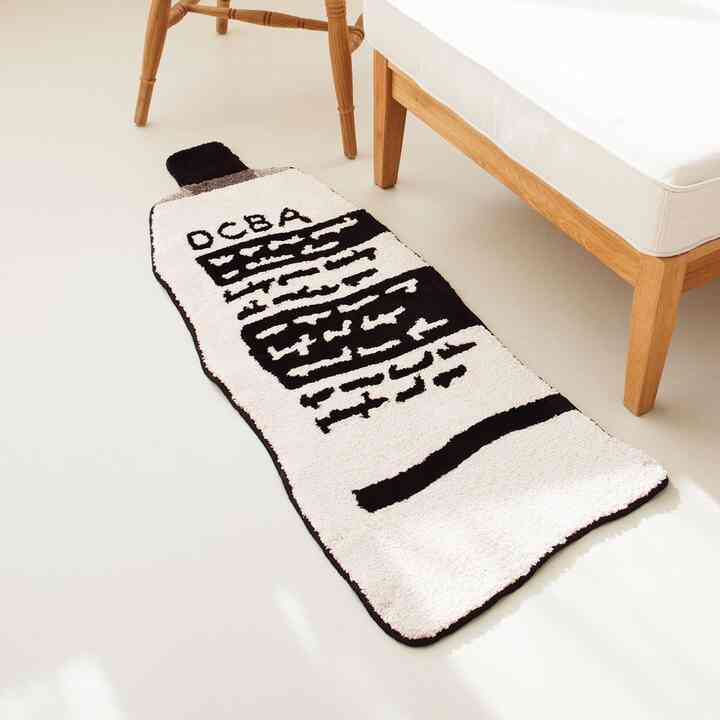 クリームドローイングラグ オフホワイト