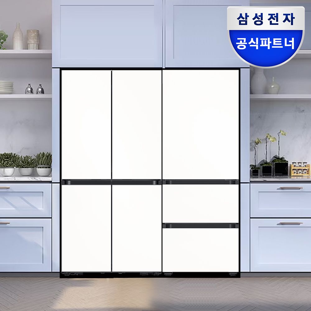 삼성전자 키친핏 냉장고 김치냉장고 세트 RM70F63M2Z+RQ33DB74C1AP 에센셜 화이트