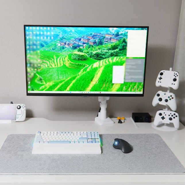 카멜마운트 폴타입 이지밸런스 싱글 모니터 거치대 모니터암 스탠드 MSS2P