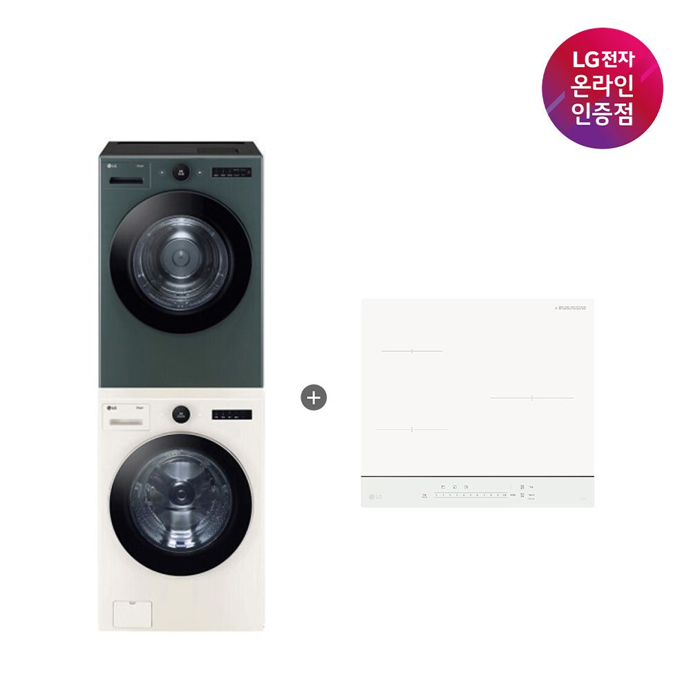 LG전자 LG 트롬 세탁기건조기 세트 + LG 인덕션(FX24ENR-GNG + BEI3QKHLOE)