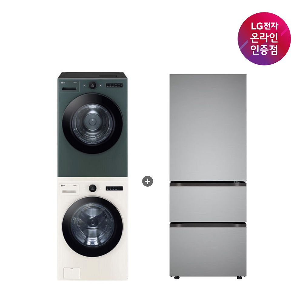 LG전자 LG 세탁기건조기 세트 + LG 김치톡톡 (FX24ENR-GNG + Z330MPSF11)