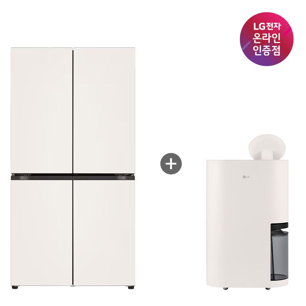 LG전자 LG 오브제컬렉션 냉장고+LG 휘센 제습기 (T875MEE111 + DQ214MEGA)
