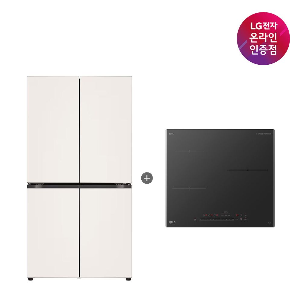 LG전자 LG 디오스 매직스페이스 냉장고 + LG 인덕션(T875MEE111+BEI3ASB2OE)