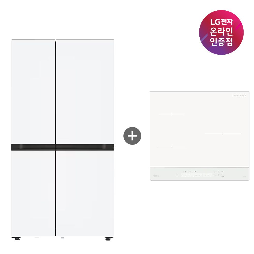 LG전자 LG 오브제 냉장고(양문형) + LG 인덕션 (S836MQQ012 + BEI3QKHLOE)