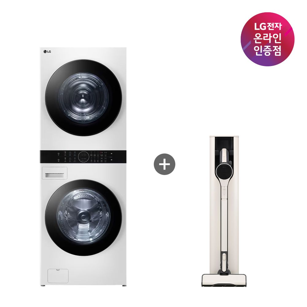 LG전자 LG 트롬 오브제컬렉션 워시타워 + LG 코드제로 A9 (W21WAM + AI927WA)
