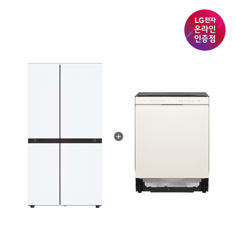 LG전자 LG AI 오브제 냉장고 + 디오스 식기세척기(S836MQQ012+DUE5BGL1E)