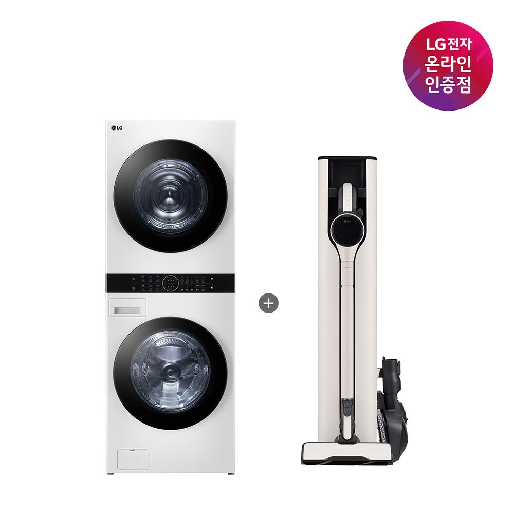 LG전자 LG 트롬 오브제컬렉션 워시타워 + LG 코드제로 A9S (W21WAM + AI927WA)