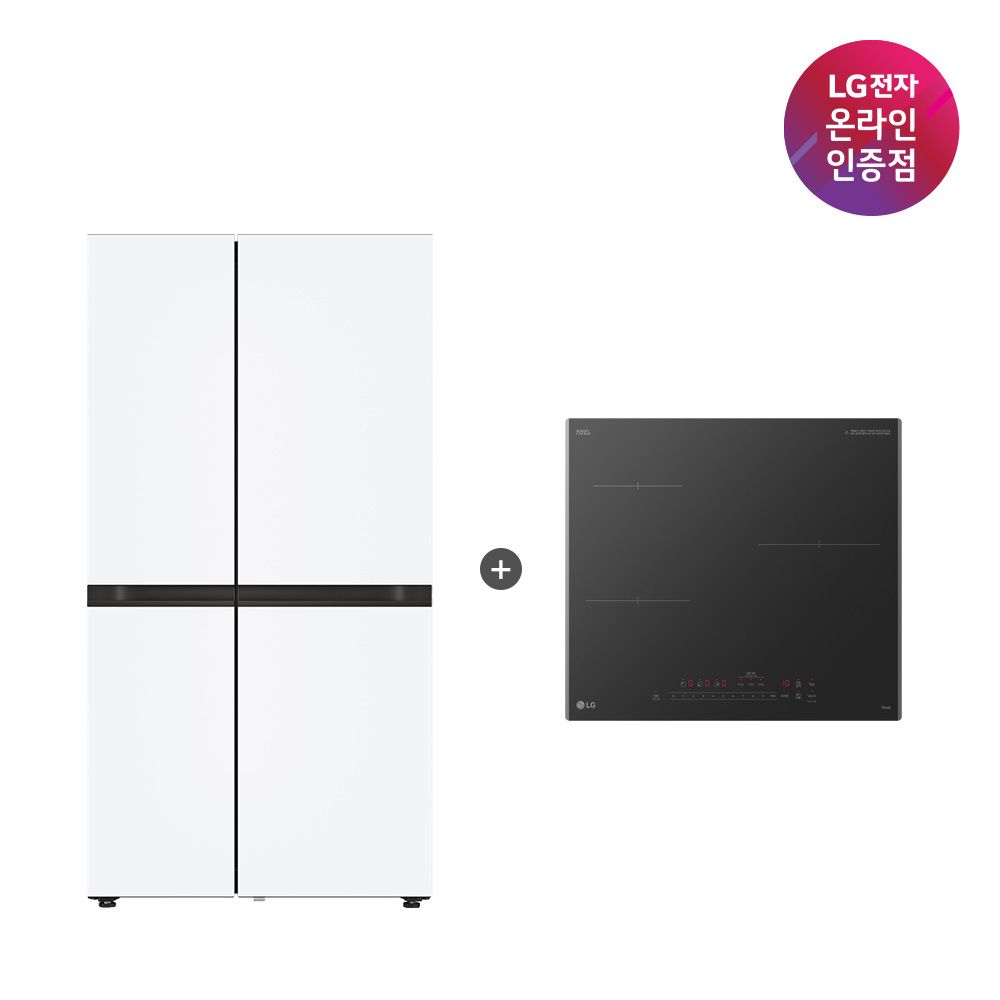 LG전자 LG 양문형 냉장고+LG 디오스 인덕션 (S836MQQ012 + BEI3ASB2OE)