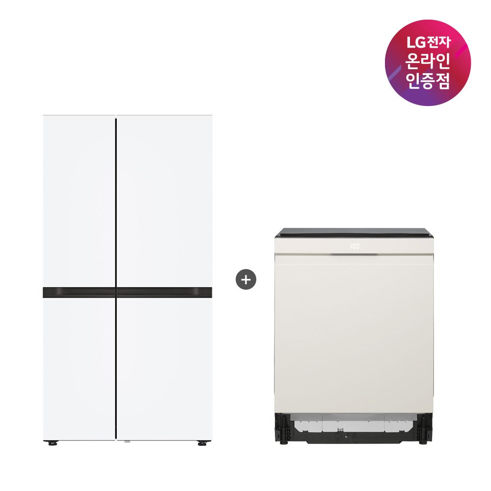 LG전자 LG 양문형냉장고+ LG 디오스 식기세척기 (S836MQQ012 + DUE6BGL1E)